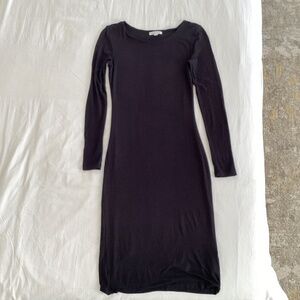 Velvet Torch Black Long sleeve lined Midi sheath Dress S. Comfort Work Casual